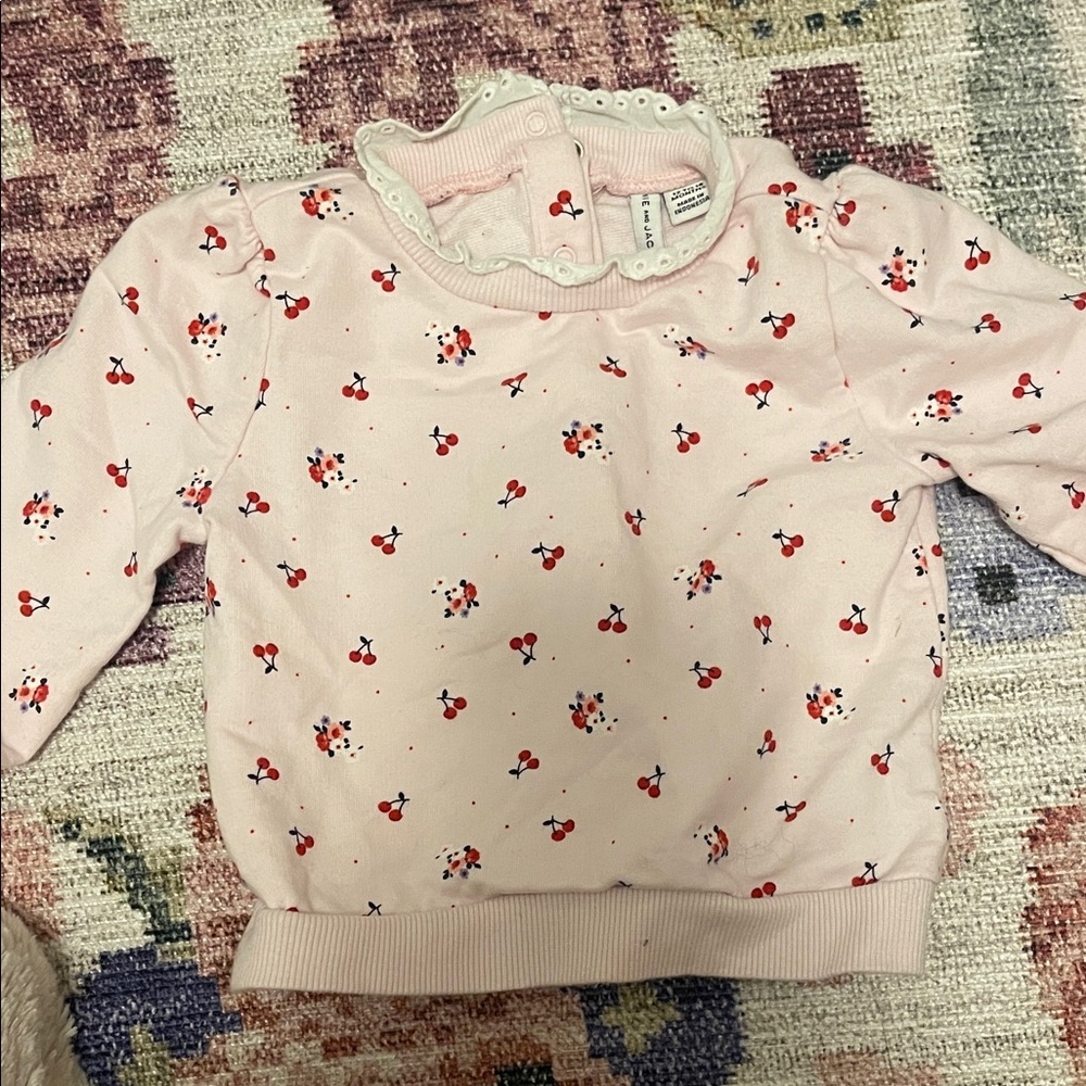 Janie and Jack Cherry Ruffle Shirt